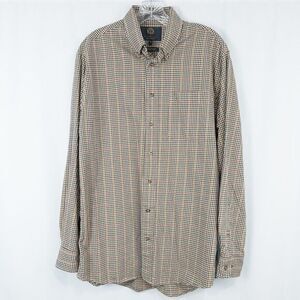 Viyella Cotton Wool‎ Blend District Check Button Down Sport Shirt Mens Medium